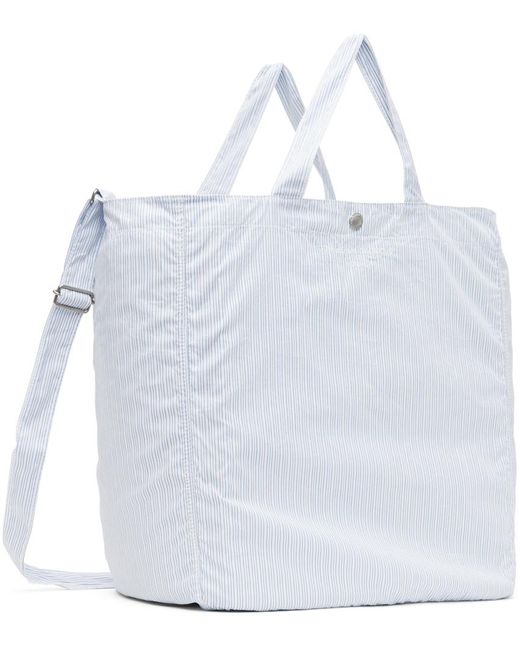 Comme des Garçons White Striped Shoulder Bag for men