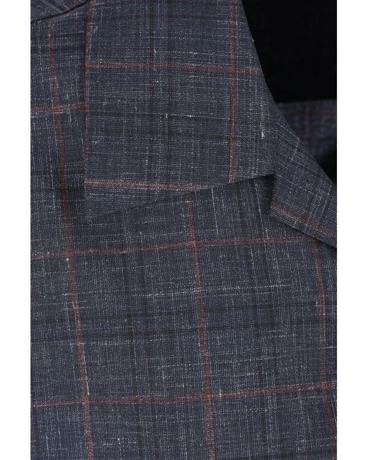 Jil Sander Blue Checked Buttoned Shirt for men