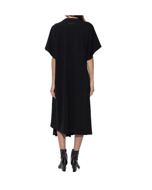 MM6 by Maison Margiela Black Logo Patch Dress
