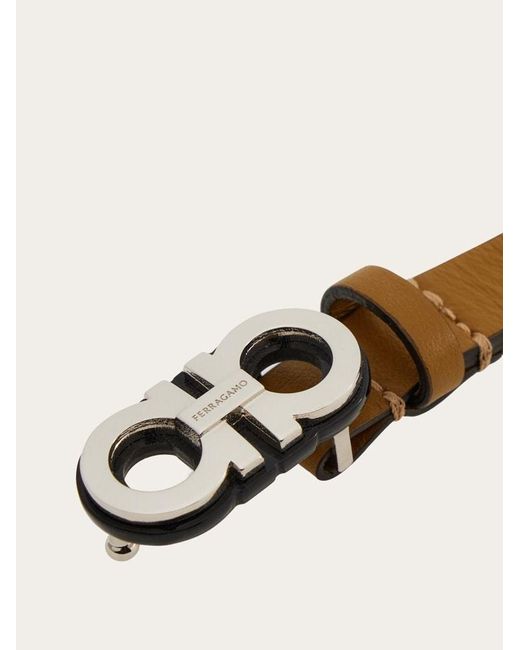 Ferragamo Brown Ferragamo Double Gancini Bracelet for men