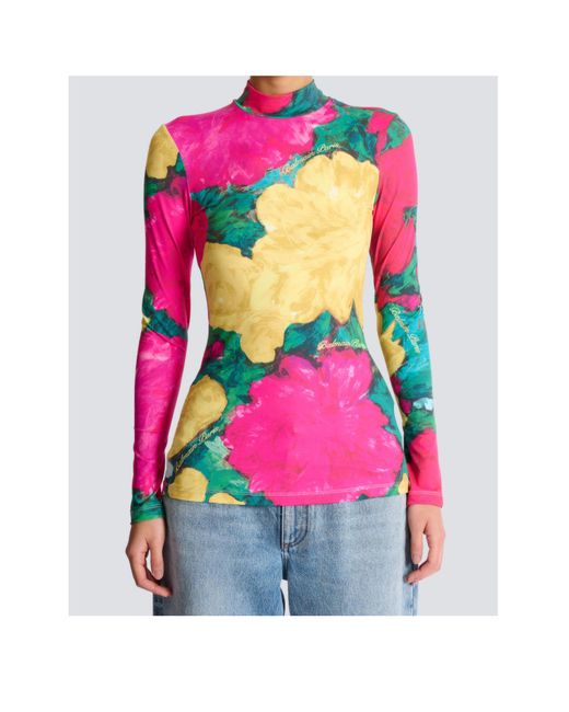Balmain Pink Long Sleeve Tops