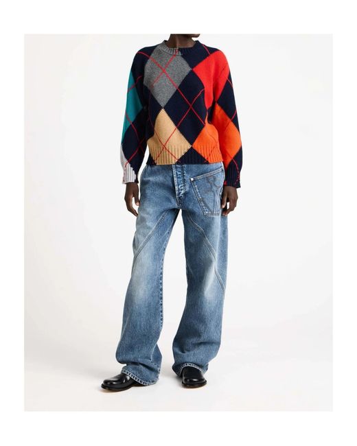 J.W. Anderson Blue X Pringle Of Scotland Crew-Neck Sweater