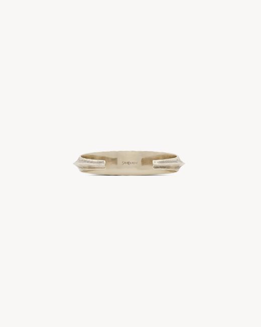 Saint Laurent Metallic Ridge Cuff for men