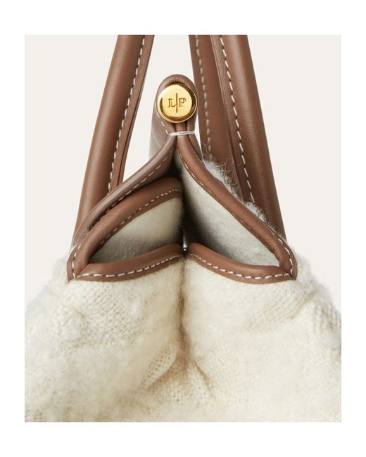 Loro Piana Brown Double Handle Shoulder Bag