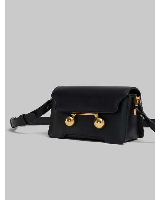 Marni Blue Trunkaroo Foldover-Top Mini Shoulder Bag