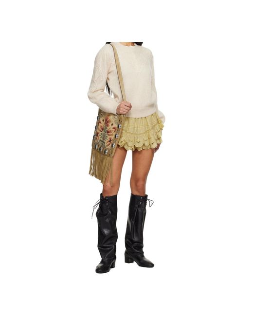 Isabel Marant Natural Openwork Long-Sleeved Sweater