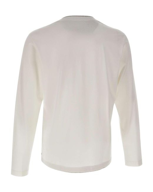 Eleventy White Sweater With Contrasting Trims for men