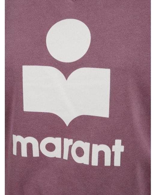 Isabel Marant Purple Logo-Print Long-Sleeve Sweatshirt