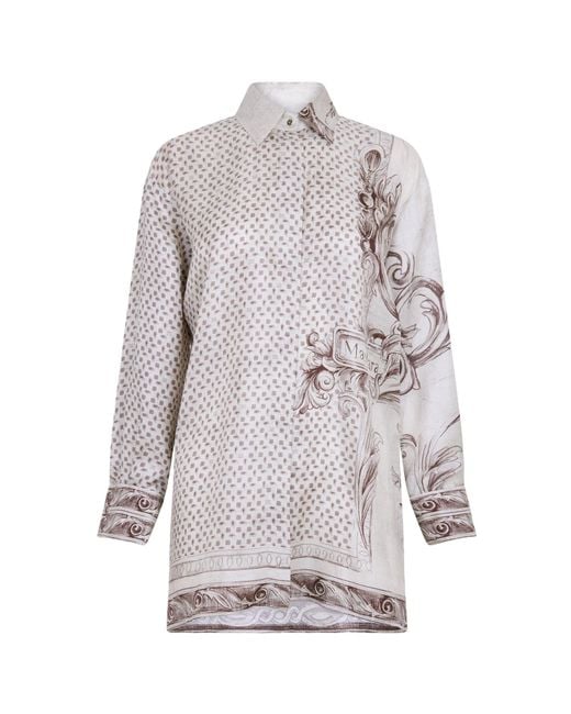 Max Mara Gray Printed Shirt
