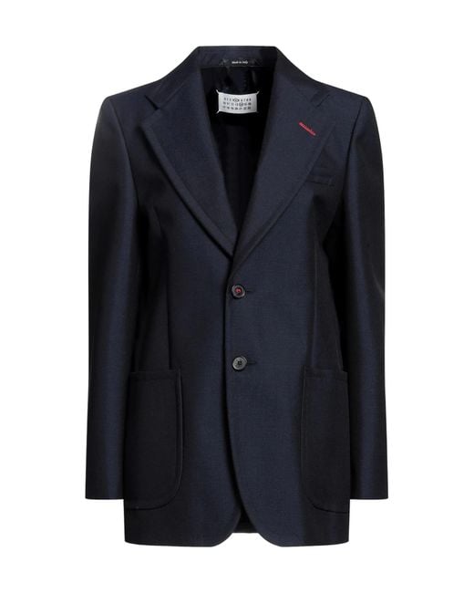 Maison Margiela Blue Single-Breasted Blazer