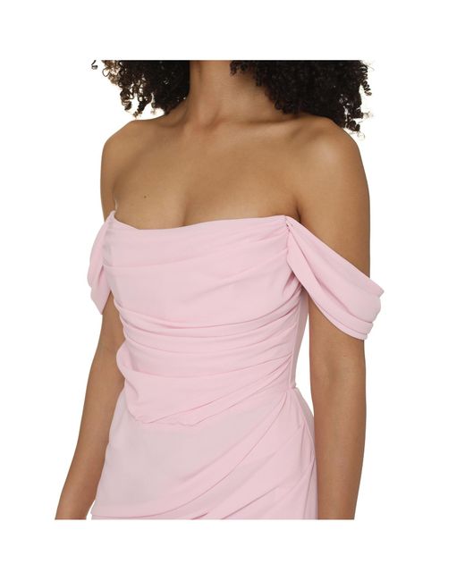 GIUSEPPE DI MORABITO Pink Crepe Gown