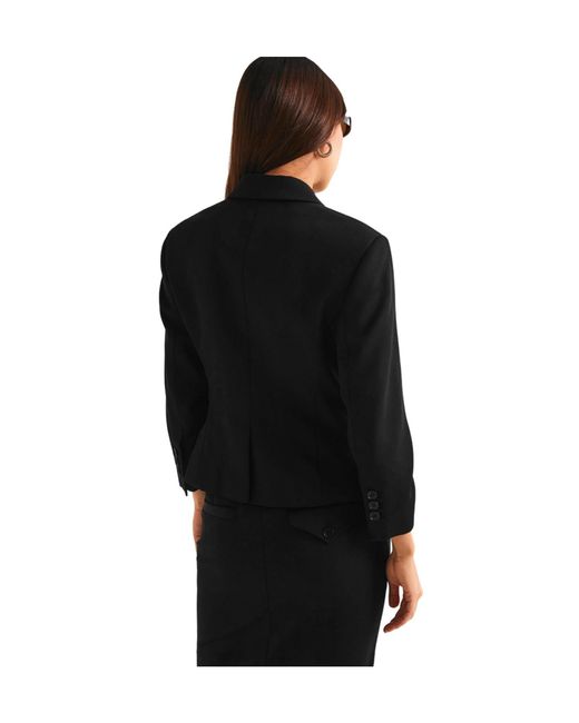 Versace Black Waist-Hugging Single- Suit Jacket