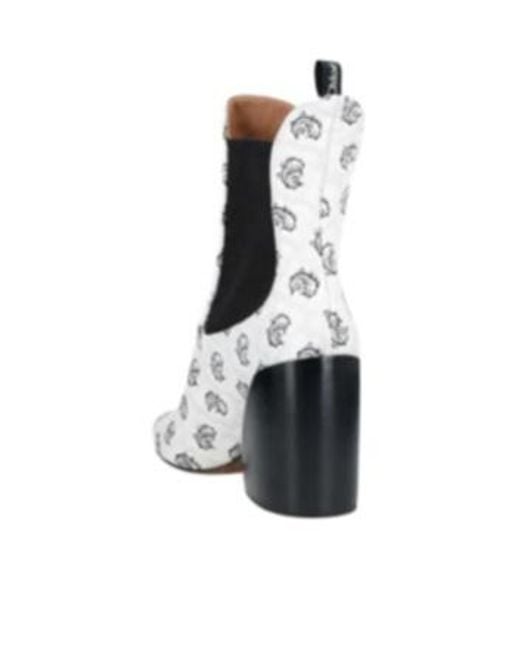 Chloé Black Embroidered Block-Heel Ankle Boots