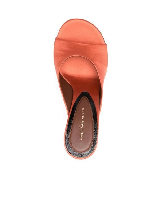 Dries Van Noten Pink Wedge Heel High-Heeled Sandals