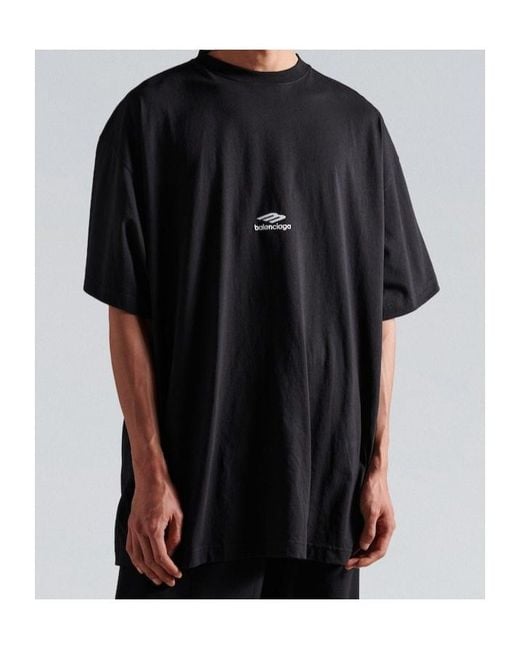 Balenciaga Black Oversized Tshirt for men