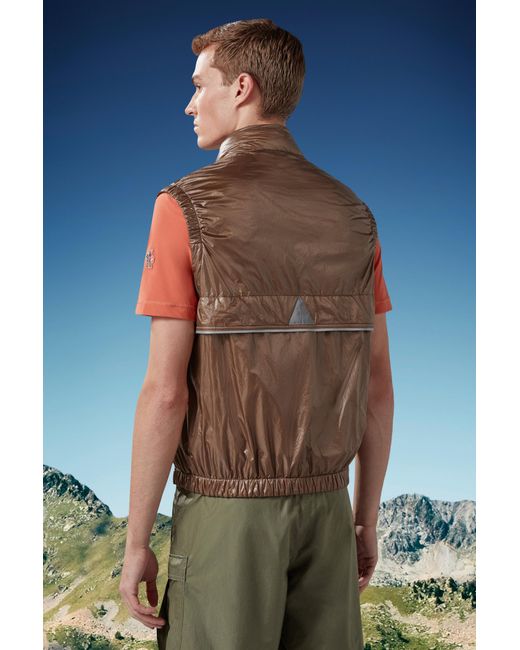 Moncler Brown Ollon Down Gilet for men