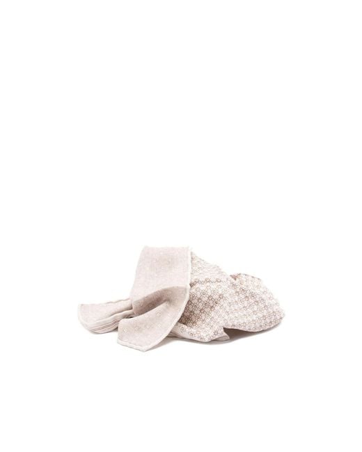 Brunello Cucinelli Pink Patterned Scarf for men