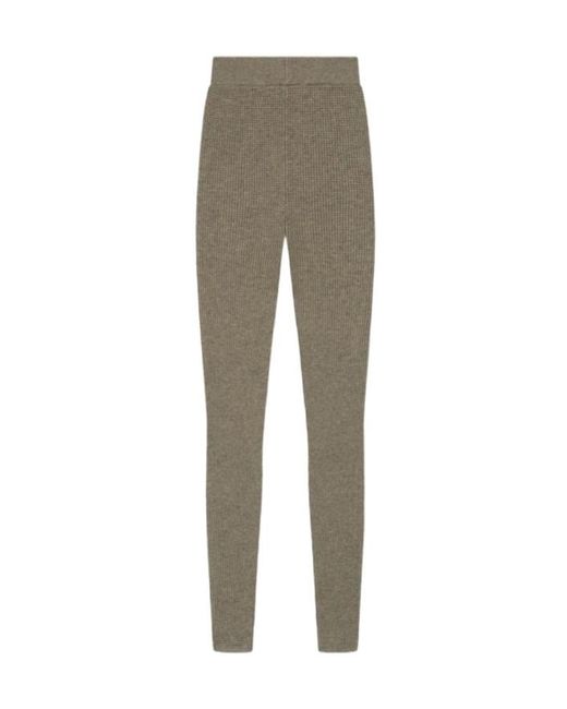 Fear Of God Gray Logo Patch Waffle Knit Leggings