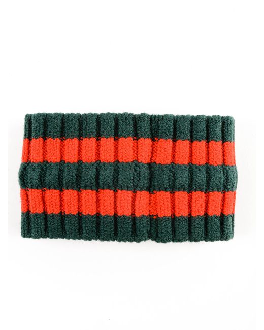 Gucci Red Wool Web Headband