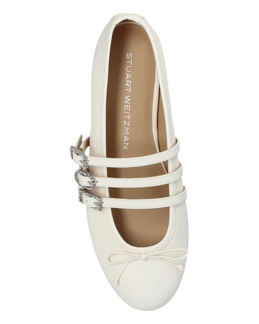 Stuart Weitzman White Celeste Ballet Flats