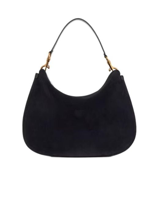 Etro Black Maxi Suede Pony Bag