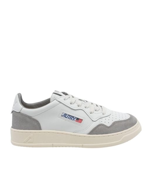 Autry White Medalist Low-Top Sneakers for men