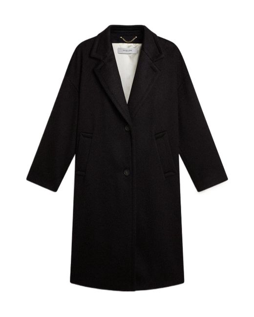 Golden Goose Deluxe Brand Black Single-Breasted Cocoon Coat