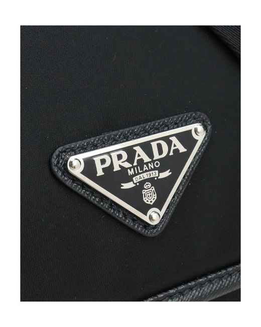 Prada Black Logo Shoulder Bag for men