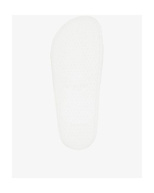 Givenchy White Embossed 4G Motif Slides