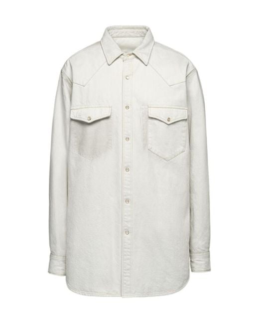 Maison Margiela White Buttoned Overshirt Jacket