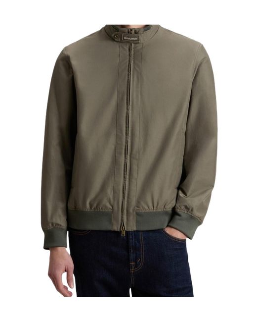 Woolrich Gray Lewis Bomber Jacket for men