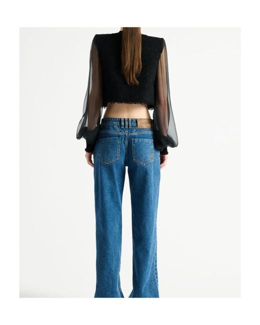 Balmain Black Cropped Tweed Muslin Jacket
