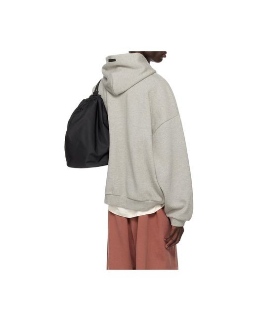 Fear Of God Gray Fleece Hooded Sweatshirt for men