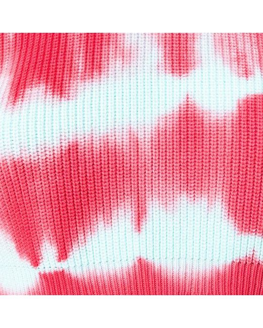 MSGM Red Imitation Old Knitted Pullover