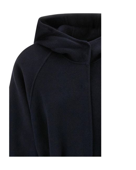 Pinko Black Belted Hooded Coat