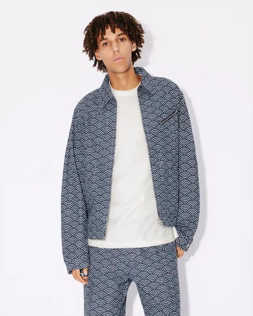 KENZO Blue Seigaiha' Denim Jacket for men