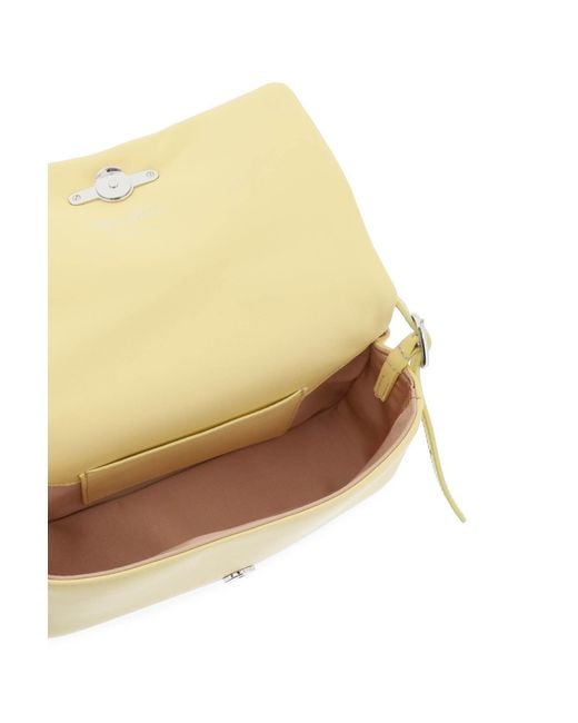 Roger Vivier Natural Ruched Detailed Mini Crossbody Bag