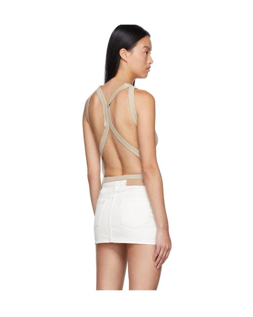 Dion Lee White Rib Cotton Vest