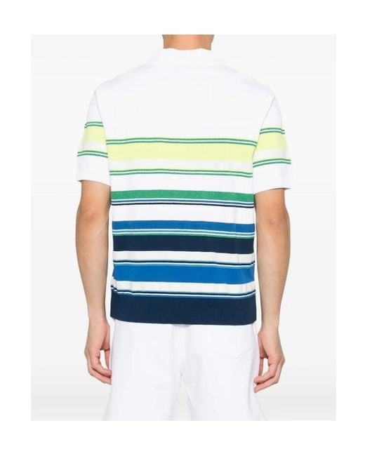 Casablanca Blue Striped Polo Shirt for men