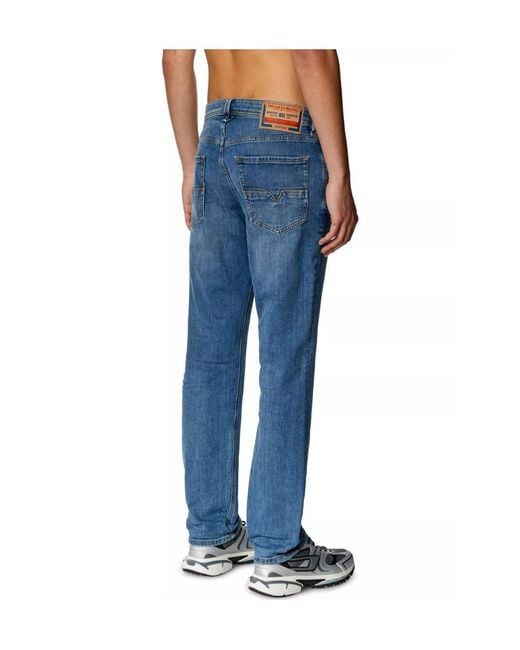 DIESEL Blue Larkee-Beex Mid-Rise Tapered Jeans for men