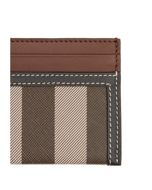 Burberry Brown Check Pattern Card Holder
