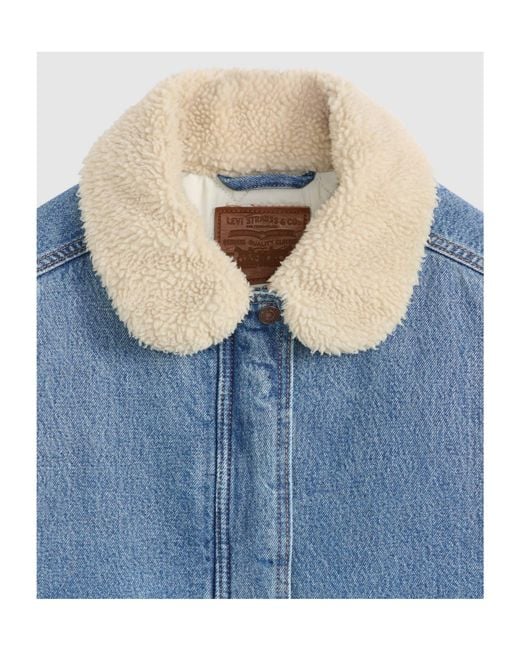 Levi's Blue Sherpa Bomber Jacket