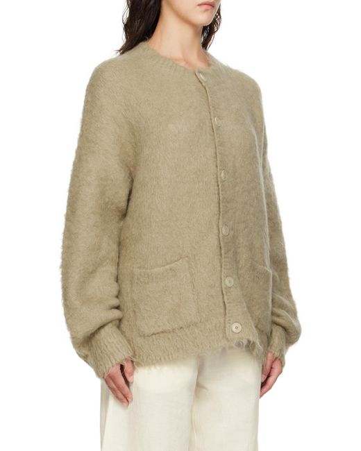 Acne Natural Long Sleeved Button-Up Cardigan for men