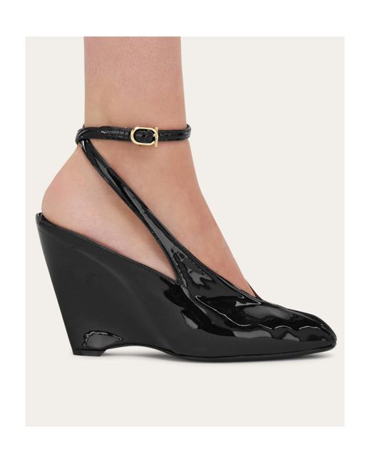 Ferragamo Brown Wedge-Heeled Platform Sandals