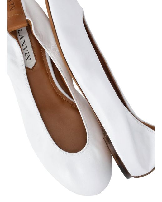 Lanvin White The Ballerina Flat Shoes