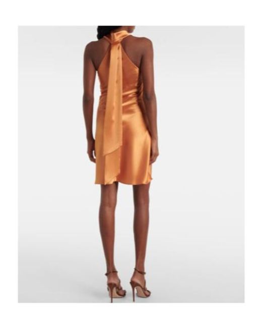 Galvan Orange Pandora Minidress