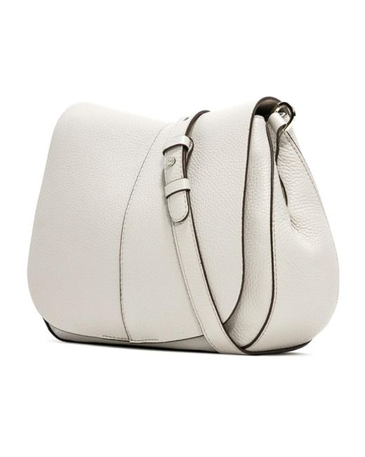 Gianni Chiarini Natural Helena Round Foldover Top Crossbody Bag