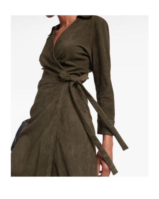 Stouls Green Ross Suede Minidress