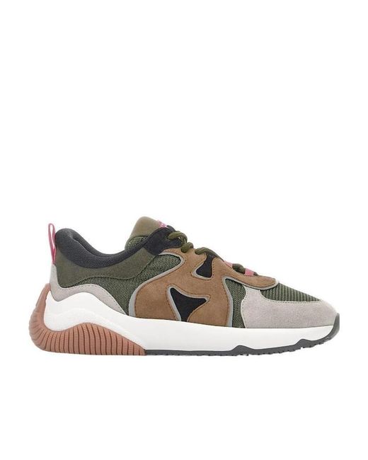 Hogan Gray H597 Lace-Up Sneakers