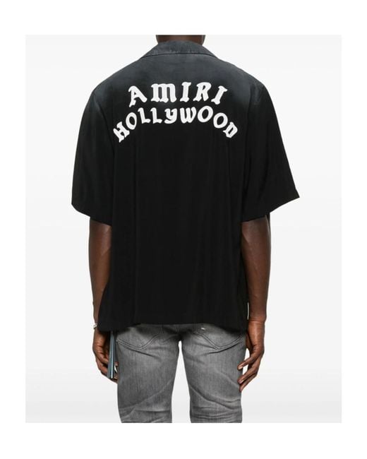 Amiri Black Hollywood Bowling Shirt for men